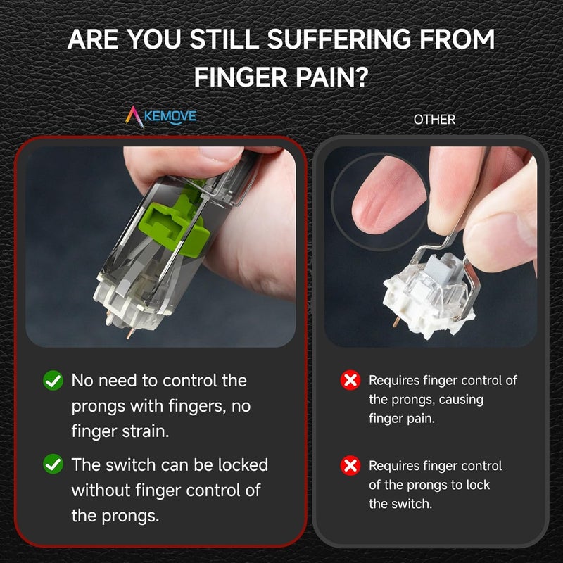 KEMOVE P10-V1 4-Claw Switch & Keycap Puller for Mechanical Keyboards - Ergonomic Pain-Free Design, 304 Stainless Steel Omni-Directional Tool for Effortless Switch/Keycap Removal - Image 3
